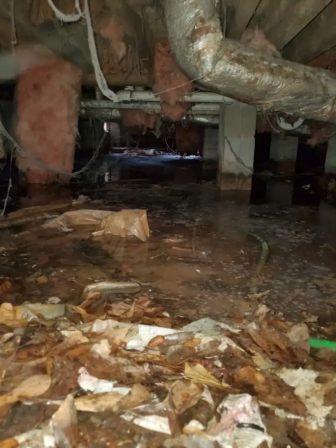 Crawl space flood assessment for Commercial Water Damage Restoration in Lansdowne